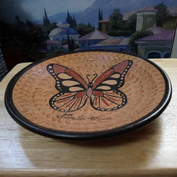 COSTA RICA 🦋 BUTTERFLY CERAMIC 🎋 WALL🧱ART,12"×2",A FABULOUS GIFT.🎁 - Picture 5 of 8